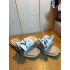 Blauwe strik slipper